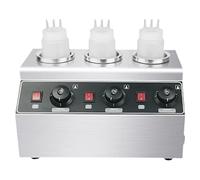 Chauffe-sauce électrique en acier inoxydable avec bouteille à presser pour caramel chaud, fromage et chocolat