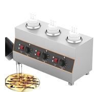 Chauffe-sauce électrique en acier inoxydable avec bouteille compressible, pour restaurants, stations de collation, magasins de cupcakes
