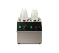 Chauffe-sauce électrique inox double - 2 bouteilles 700 ml - thermostat réglable - 160W