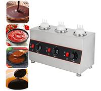 Chauffe-Sauce Électrique Pour Aliments, Chauffe-Chocolat Commercial, Plage De Température : 30-85°, Isolation + Fonction De Chauffage, Pour Ketchup/Sauce Au Poivre, Avec Bouteilles De Sauce,3Bottles