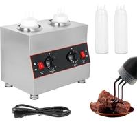 Chauffe-Sauce électrique Professionnel pour Fromage et Chocolat Chaud - Température réglable 30-85°C - Distributeur en Acier Inoxydable - pour Cuisine Maison et Buffet,2Bottle