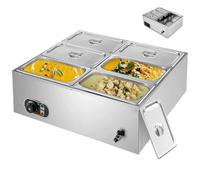 Chauffe-sauce électrique professionnel, réglage de la température constante (30-110 °C), acier épais avec robinet de vidange, pour la restauration et les cafétérias