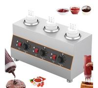 Chauffe-Sauce, Thermostat À 1/2/3/4 Niveaux, Température Réglable De 30 À 85 °C, Contrôle Indépendant, Avec Bouteille De Sauce De 650ml, Deux Modes De Chauffage, Pour Tomates, Salades 3Cans