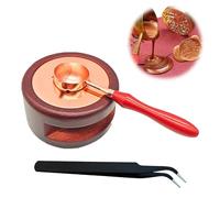 Chauffe Sceau en Cire,Réchauffeur Sceller Cire,D'étanchéité Four À cire Outil,Avec cuillère et pince,Pour enveloppes scellées,Invitations de mariage,Emballage cadeau