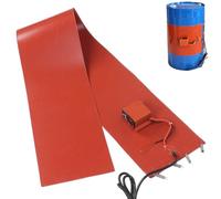 Chauffe-Seau à Tambour en métal Silicone,Chauffe-Seau isolé avec Thermostat réglable,Chauffe-Seau Chauffant à Bande,Coussin Chauffant en Silicone for Fût D'huile De Miel,30L 900 * 250 1200W