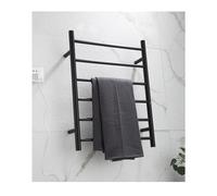 Chauffe Serviette Électrique Mural, Porte-Serviette Électrique De Salle Bain 6 Barres Noir, Sèche-Serviettes Acier Inoxydable 304 avec Thermostatique À Chaleur,Noir,Hardwired