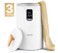VEVOR Chauffe Serviettes 20 L, Seau Sèche-serviettes pour Salle de Bain Spa, avec Écran LED, Réglage de la Température, Minuterie et Verrou de Sécurité, pour Couvertures Peignoirs, Maison, Blanc