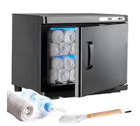 Chauffe-serviettes 25 L, Armoire de Stérilisation pour Serviettes Chaudes avec Lampe UV, Sèche-serviettes Professionnel (167°F), Fonction de Chauffage à 360°, Stérilisateur UV pour Beauté, Salon, Spa