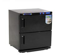 Chauffe-serviettes 32 L - Stérilisateur de serviettes haute température pour spa, salon, hôtel et usage domestique - Chauffe-serviettes professionnel noir pour salons de beauté et de barbier