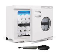 Chauffe-serviettes de 23 l, stérilisateur de serviette chaude Cabinet, vapeur pour serviettes avec clip pour serviette Chauffe-serviettes électrique Chauffage rapide à 70 °C, Armoire à serviettes