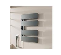 Chauffe-serviettes de bain à large panneau en aluminium avec minuterie, chauffe-serviettes mural pour salle de bain, porte-serviettes chauffants à brancher