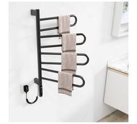 Chauffe-Serviettes Mural,Porte-Serviettes Chauffant Mural Rotatif à 180°, Porte-Serviettes Chauffant avec minuterie, Affichage LED, Protection Contre la surchauffe, Porte-Serviettes chauffan
