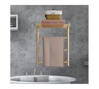 Chauffe-Serviettes Mural,Porte-Serviettes Chauffants en Acier Inoxydable pour Salle de Bain,Étagère à Serviettes électrique Murale avec étagère supérieure,Radiateur Chauffe-Serviettes avec 4