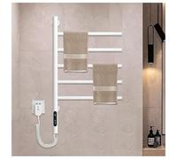 Chauffe-Serviettes Mural,Porte-Serviettes électrique Rotatif à 180°, Porte-Serviettes Chauffant Autonome avec minuterie,Affichage LED,Contrôle Constant de la température, Grilles chauffantes