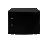 Chauffe-serviettes pour armoire - 23 L - Stérilisateur UV - Désinfection - Salon de beauté - Spa - Salle de bain - Équipement de maison - Acier inoxydable - Électrique - 2 étagères amovibles - Plateau