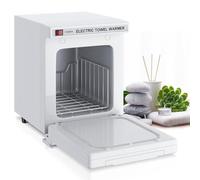 Chauffe-serviettes professionnel de 5 L - Chauffage rapide - Technologie à 360° - Pour spa, salon, maison et hôtel - Chauffe-serviettes compact pour serviettes de visage et essuie-mains (blanc)