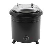 Chauffe-soupe commercial en acier inoxydable de 13 l, avec anneau de poignée amovible, 3 pieds, support de cuillère, pour buffet, restauration, restauration et fête