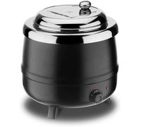 Chauffe-soupe électrique commercial de 15 L, chauffe-aliments de 400 W avec pot intérieur amovible, boissons chaudes isolées et chauffe-aliments pour vin, soupe et ragoût