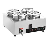 Chauffe-Soupe Électrique - DUOKU - 4 Casseroles - Acier Inoxydable - 1500 W - Température Réglable