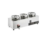 Chauffe Soupe Station de Soupe Electrique 3 Marmites de 7 L pour Buffet