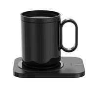 Chauffe-Tasse à café à Affichage numérique, température de 55 °C, Tapis Chauffant, Chauffe-Tasse avec Tasse en céramique pour Bureau, 3 réglages de température, Coussin Chauffant pour Tasse en
