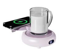 Chauffe-Tasse à café - Thermostat de 5,28 Pouces avec Chargement sans Fil maintient au Chaud Le café, Le thé et Les Boissons, Chauffe-Tasses | sous-Verre électrique pour Table de Bureau