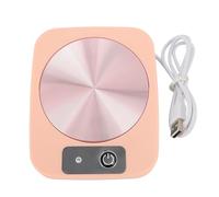 Chauffe-tasse à café, Thermostat intelligent, chauffage rapide, pour la maison et le bureau, matériau ABS de qualité supérieure (Rose)