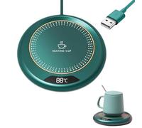 Chauffe Tasse, Chauffe-Tasses USB avec 3 Réglages de Température, Réchauffe-Tasse à Café, Chauffe Tasse à Café, Chauffe-Bougie Intelligent Chauffe-Boisson Électrique pour Café Thé Lait Bougies (Vert)