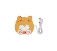 Legami Chauffe-tasse Warm it up USB – 10 x 10 cm, vinyle, thème Corgi, orange