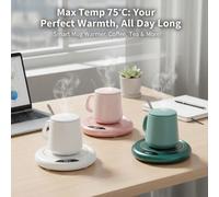 Chauffe-tasse électrique intelligent USB - Convient pour le café, le thé et autres boissons, 3 réglages de température, alimenté par USB, arrêt automatique au bout de 8 heures, s'adapte aux tasses de 