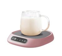 Chauffe-tasse rapide, 3 réglages de température et 8 minuteries, plaque chauffante pour bureau, arrêt automatique, dessous de verre chauffant pour la maison, le bureau, le café, le thé, le lait