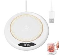 Chauffe-Tasse USB, Chauffe-Tasse à café Intelligent avec 3 réglages de température et arrêt Automatique en 8 Heures, Dessous de Verre Chauffant pour café, thé, Lait, pour Le Bureau à Domicile, TASS
