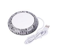 Chauffe-Tasse USB en Bois de Noyer de qualité supérieure, Tapis Chauffant pour Boissons, Garde Le café au Chaud, pour Le Bureau et la Maison, Motif Porcelaine Noir et Blanc, 10,3 (Modèle de Chute