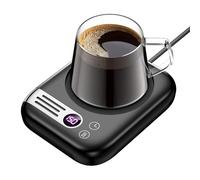 Chauffe-tasses à café pour bureau avec 3 réglages de température, en alliage d'aluminium, chauffe rapidement et s'éteint automatiquement, pour chauffer le lait, le thé, le chocolat chaud, les bougies