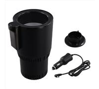 Chauffe-tasses/refroidisseur 2 en 1 pour voiture 12 V avec support intelligent, affichage numérique de la température et porte-gobelets (noir)