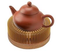 Chauffe-thé - 11 cm/15 cm en d'aluminium Base en noyer | Chauffe-bougie | Support chauffant pour fleurs de fruits | Chauffe-thé de pour théière, café, alcool
