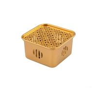 Chauffe-thé en acier inoxydable avec source de chaleur de bougie, conçu pour le service à thé domestique et commercial avec structure ventilée pour une combustion plus longue (C)