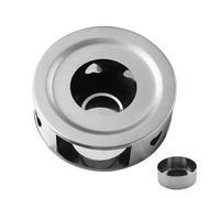 Chauffe-thé en acier inoxydable - Support de théière chauffant | Chauffage portable | Base chauffante ronde antirouille pour thé, café, boissons, camping, pique-nique, cuisine, utilisation en
