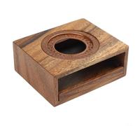 Chauffe-thé en bois de noyer avec chauffage à bougie, répartition uniforme de la chaleur pour théières, tiroir pour bougie chauffe-plat, design décoratif pour cuisine et salon