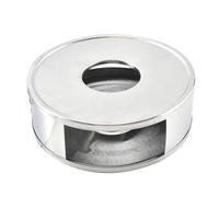 Chauffe-théière en acier inoxydable - Théière et bougeoir isolés | Support pour tisanes, thé aux propriétés bénéfiques | Chauffe-thé rond, texture mate antirouille, double four, base bougie, queue