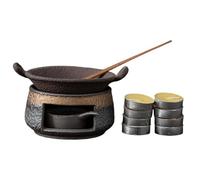 Chauffe-théière en céramique, brûleur de en céramique, bougeoir Multifonctionnel, Fonctionne également comme diffuseur d'huile pour la Maison, décoration Pratique et élégante pour Le Salon, la ta