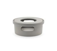 Chauffe-théière en Porcelaine Gris Ø 14 cm - Réchaud Rond pour 1 Bougie Chauffe-Plat - pour Garder Le thé au Chaud dans Une théière