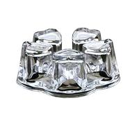Chauffe-théière en verre cristal en forme de cœur