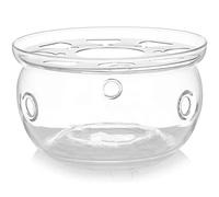 Chauffe-théière universel en verre avec bougie chauffe-plat, théière en céramique C-T-W-1 (verre)