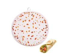 Chauffe-tortilla en tissu - Passe au micro-ondes - Sac de rangement pour tortilla - 30 cm - Sac pour garder au chaud des tacos, pizzas et aliments - Pour rouleaux de maïs, taco, pizza et fête à la