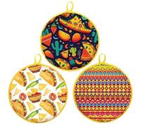 Chauffe-Tortilla pour Micro-Ondes,Sac de Chauffage en Tissu de 30 cm - Pochette Isolante Micro-Ondes Contenant Jusqu'à 15 Crêpes - Pour Restauration Buffets Réceptions Cuisson Pizza Cuisine Et Restaur