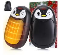 Chaufferette Chauffe Main Rechargeable Electrique USB Hand Warmer Électrique Chaufferettes 2 en 1 Magnétique Chauffage Portable Instantanés Gant Hiver 2*4000mAh, 3 Niveaux de Chaleur + Sac à Cordon