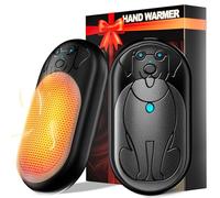Chaufferette Main Reutilisable 2 Pack, 6000 mAh Chauffage Portable Chauffe Main Rechargeable, Chaufferette Electrique Main, Cadeaux de Noël pour l'extérieur/Camping/Chasse
