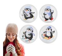 Chaufferette Main Reutilisable, 4 Chaufferette Main a Motif Animalier, Chauffe Mains Enfantde Poche Reutilisable, Chauffe Mains Enfant