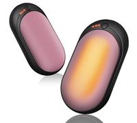 Chaufferette Main Reutilisable 6000 mAh,2 en 1 Chauffe-Mains Rechargeables Chauffage Portable,USB Chaufferette Electrique Main,Cadeaux de Noël pour l'extérieur/Camping/Chasse (Rose, 2 Paquet)